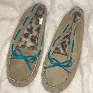 Leather moccasins Size 7-8